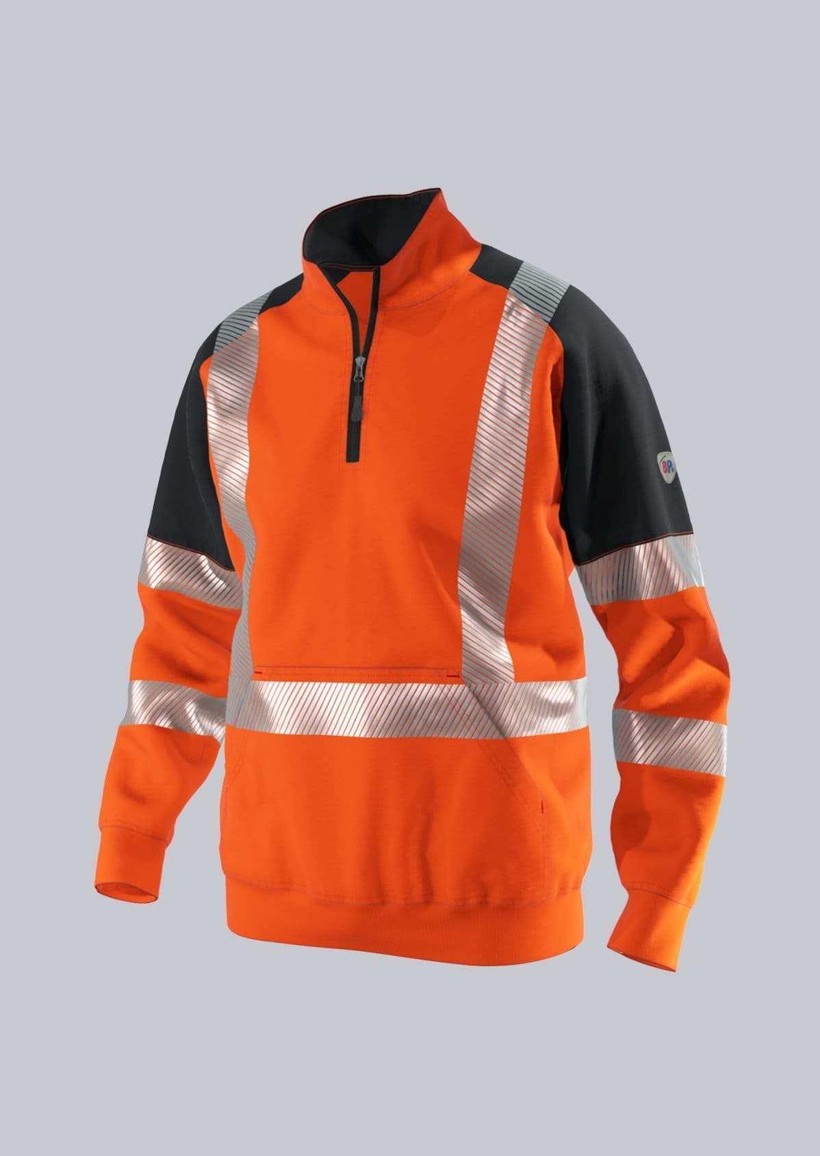 BP® Warnschutz-Sweatshirt-Troyer 2137
