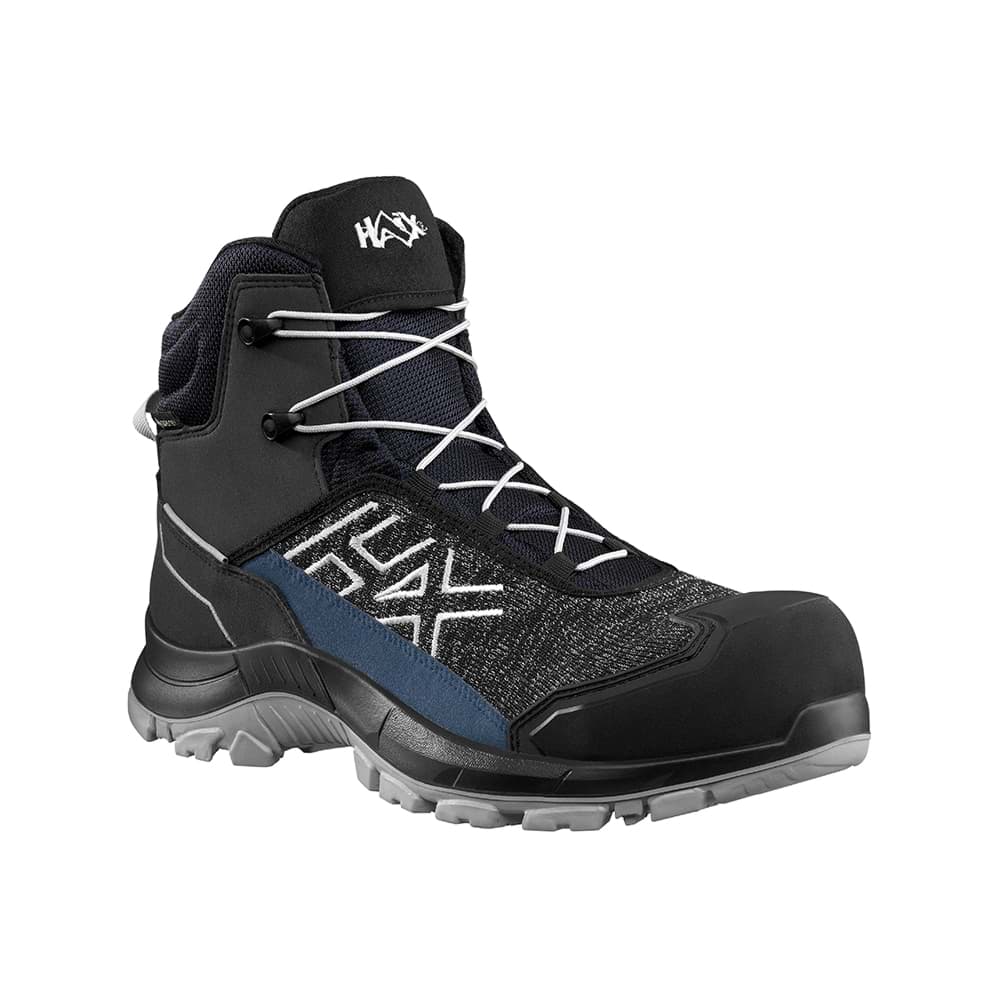 HAIX® Black Eagle Safety 410 C GTX blue, Modell  610048 – knöchelhoher S7S-Sicherheitsschuh mit GORE‑TEX & CrafTex-Obermaterial
